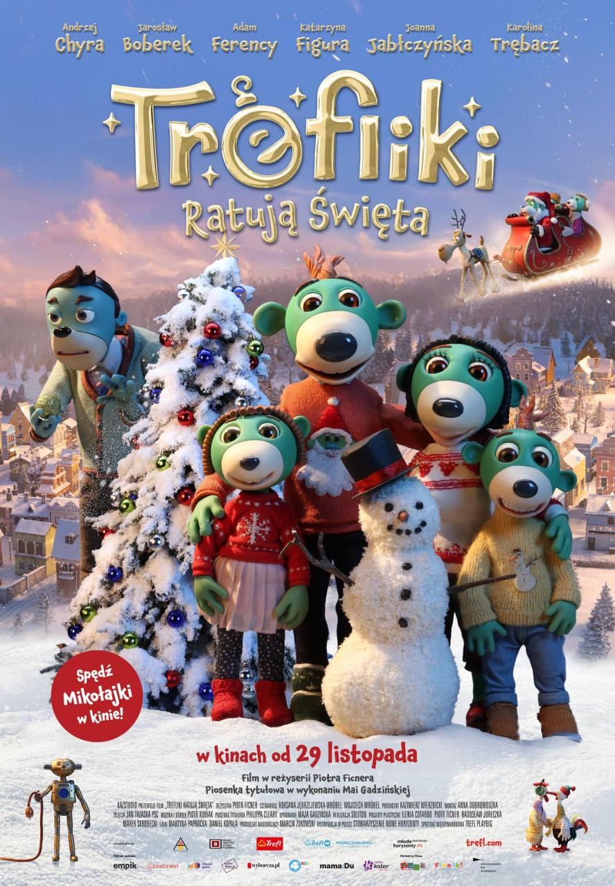 Polski plakat filmu 'Trefliki ratują święta'