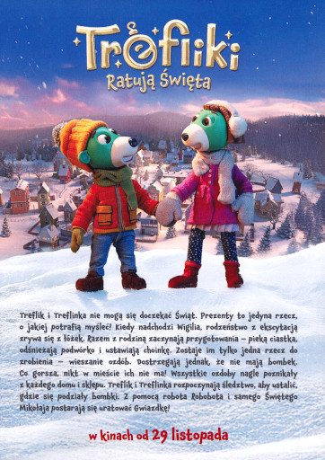 Tył ulotki filmu 'Trefliki ratują święta'