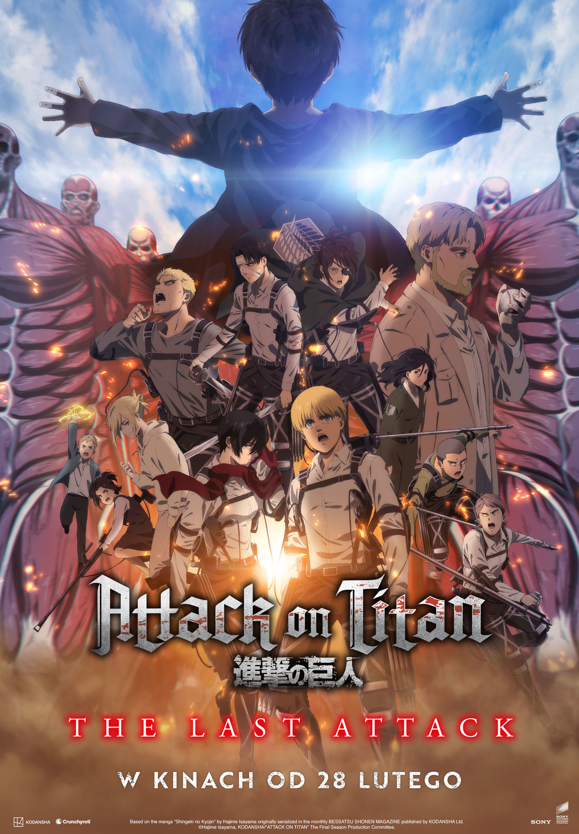 Polski plakat filmu 'Attack on Titan: The Last Attack'