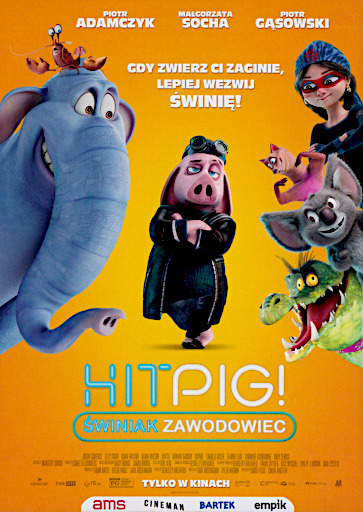 Przód ulotki filmu 'Hitpig: Świniak zawodowiec'
