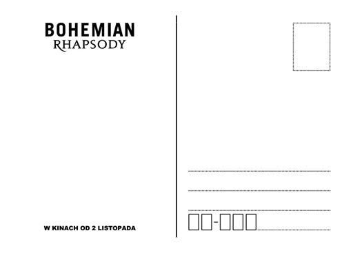Tył ulotki filmu 'Bohemian Rhapsody'